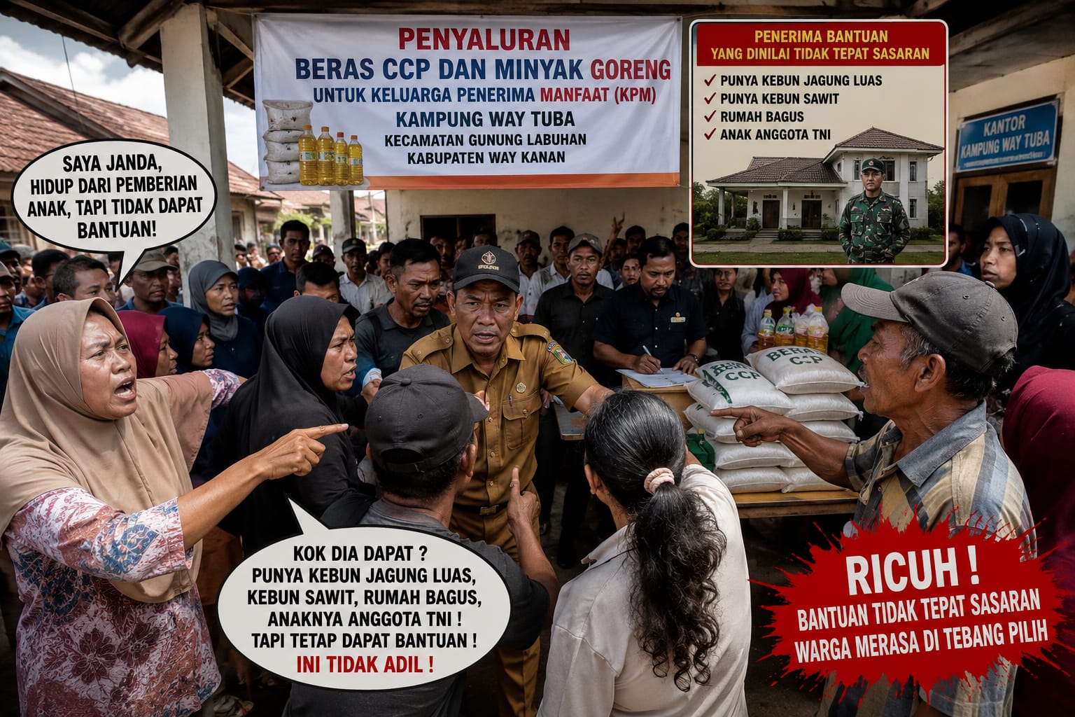 Warga Keluhkan Aparatur Kampung Terima Bantuan, Dinas Terkait Didesak Evaluasi Data KPM